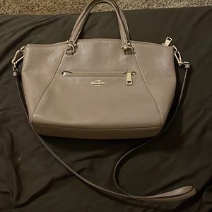 Grey/Olive green toned Coach crossbody bag